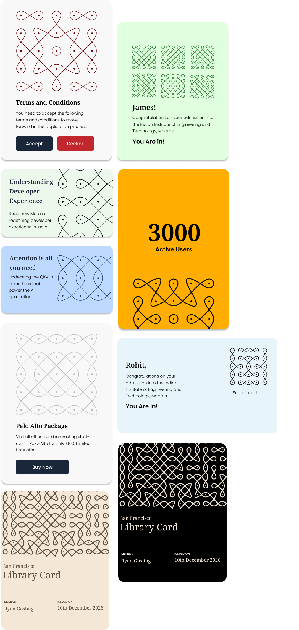 Kolam shape refinement 1